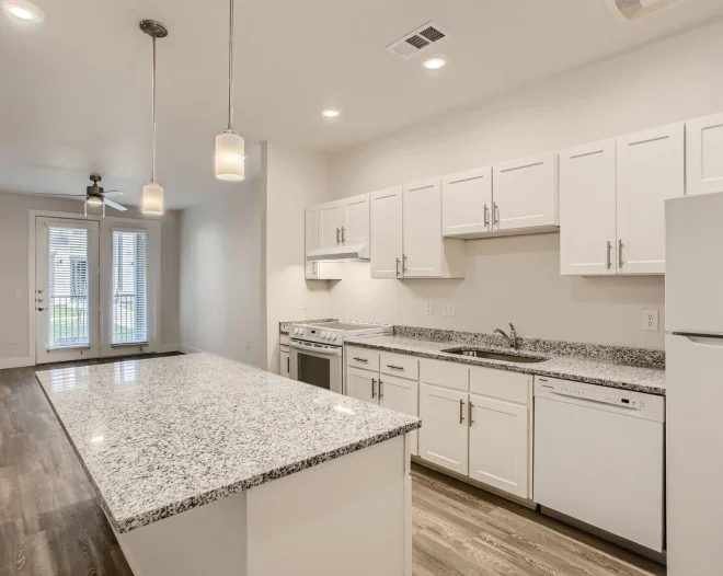 newly renovated kitchen of residential house